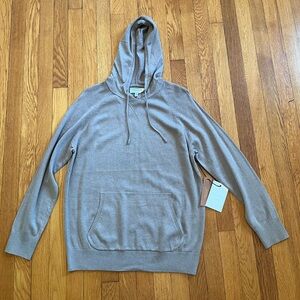 NWT Precedent Los Angeles Cashmere Blend Hooded Sweater M Read
